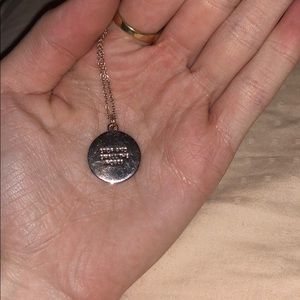 Kate spade rose gold pendant necklace